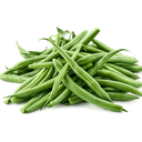 Haricots verts cuits et coupés en dés