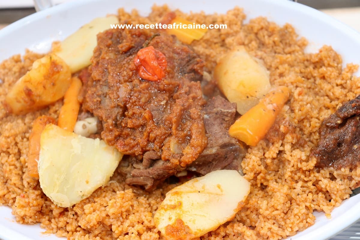 Riz Gras viande de mouton (Gigot d’agneau)