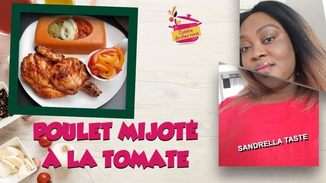 Du poulet mijoté à la tomate