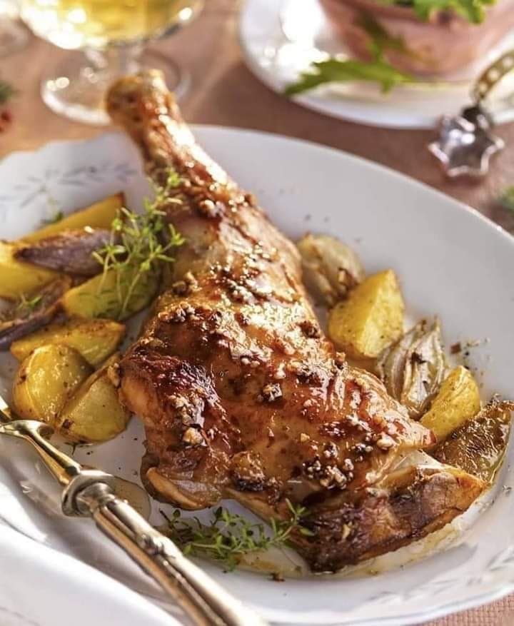 Agneau grillé au four au miel et aux épices