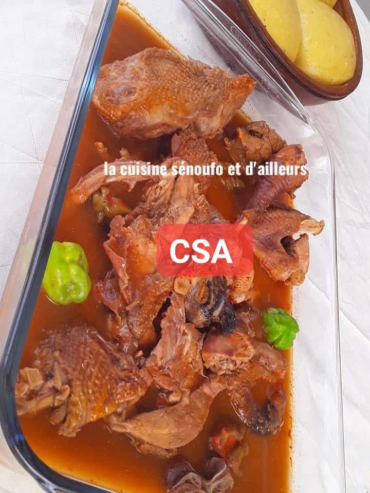 Sauce claire à la pintade feat foutou banane