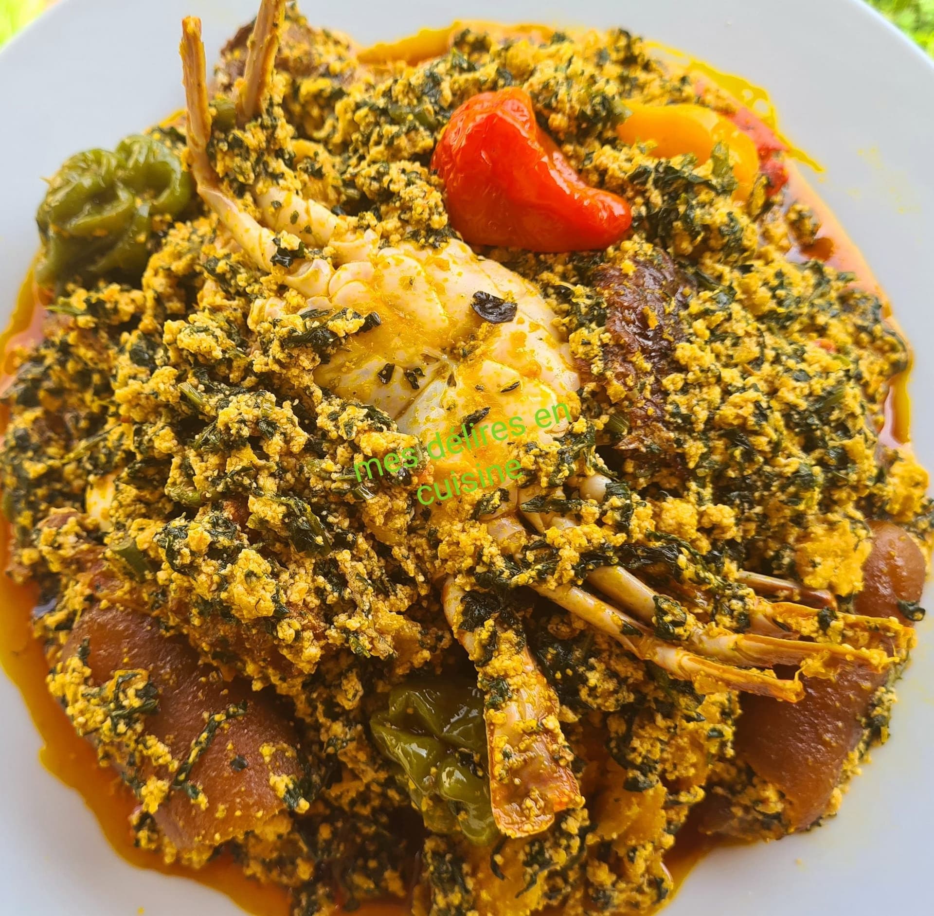 Sauce feuille aux graines de courges by lolo