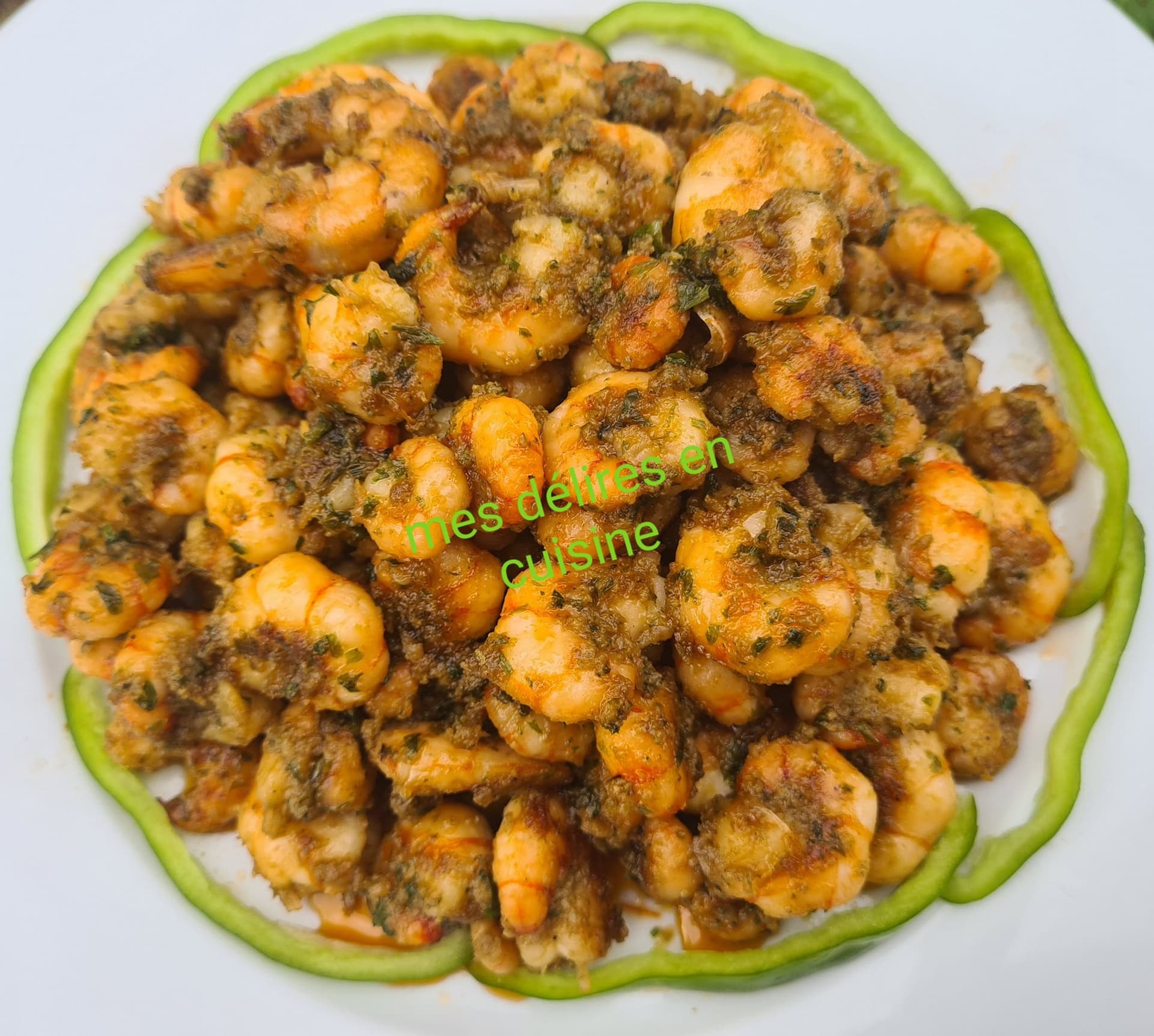 Crevettes au gingembre, ail et curcuma by lolo