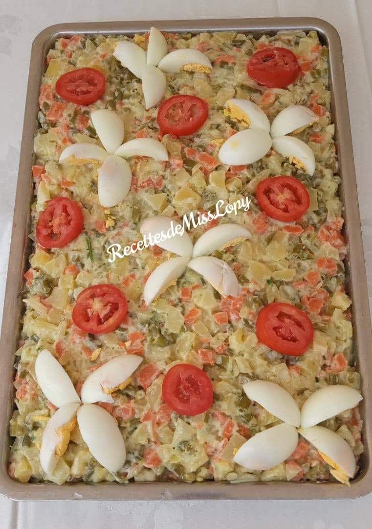 Macédoine aux œufs durs