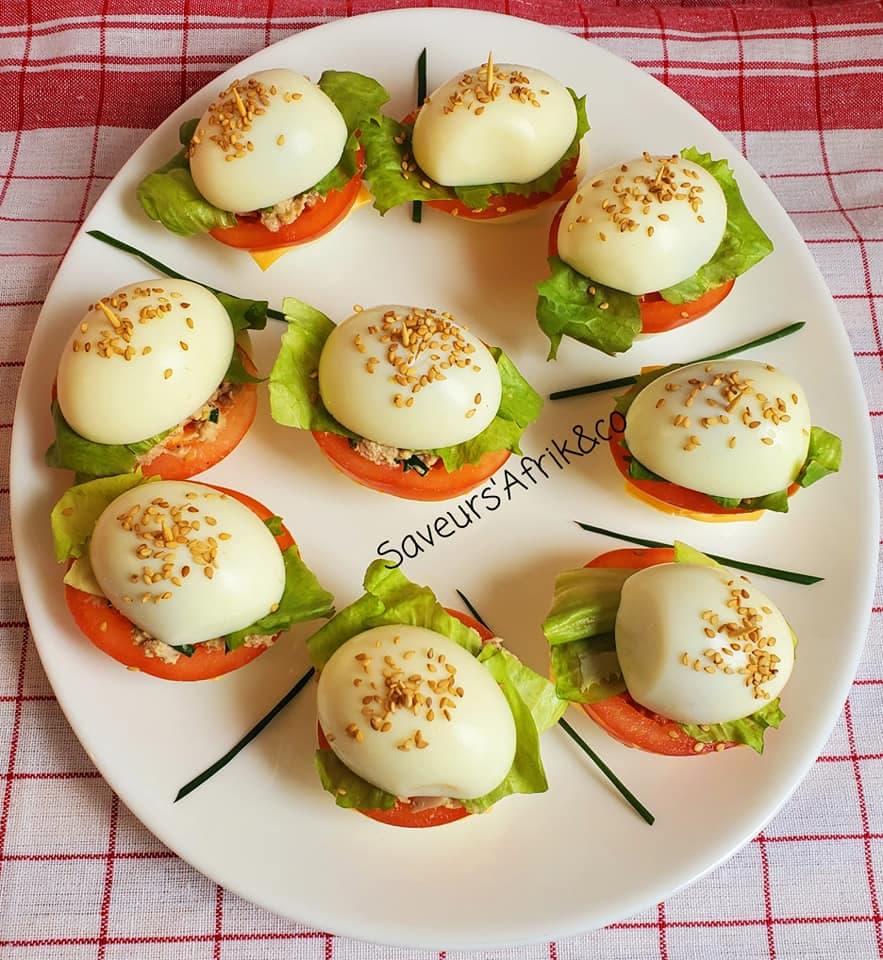 Œufs burgers au thon