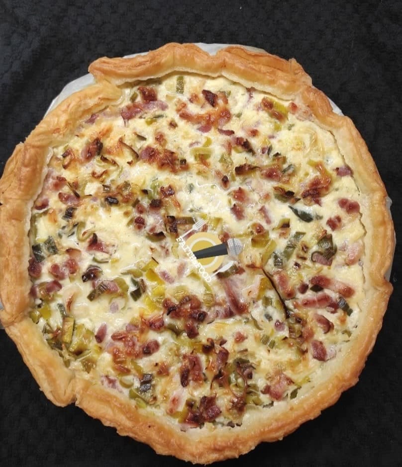 Tartre aux poireaux et lardons