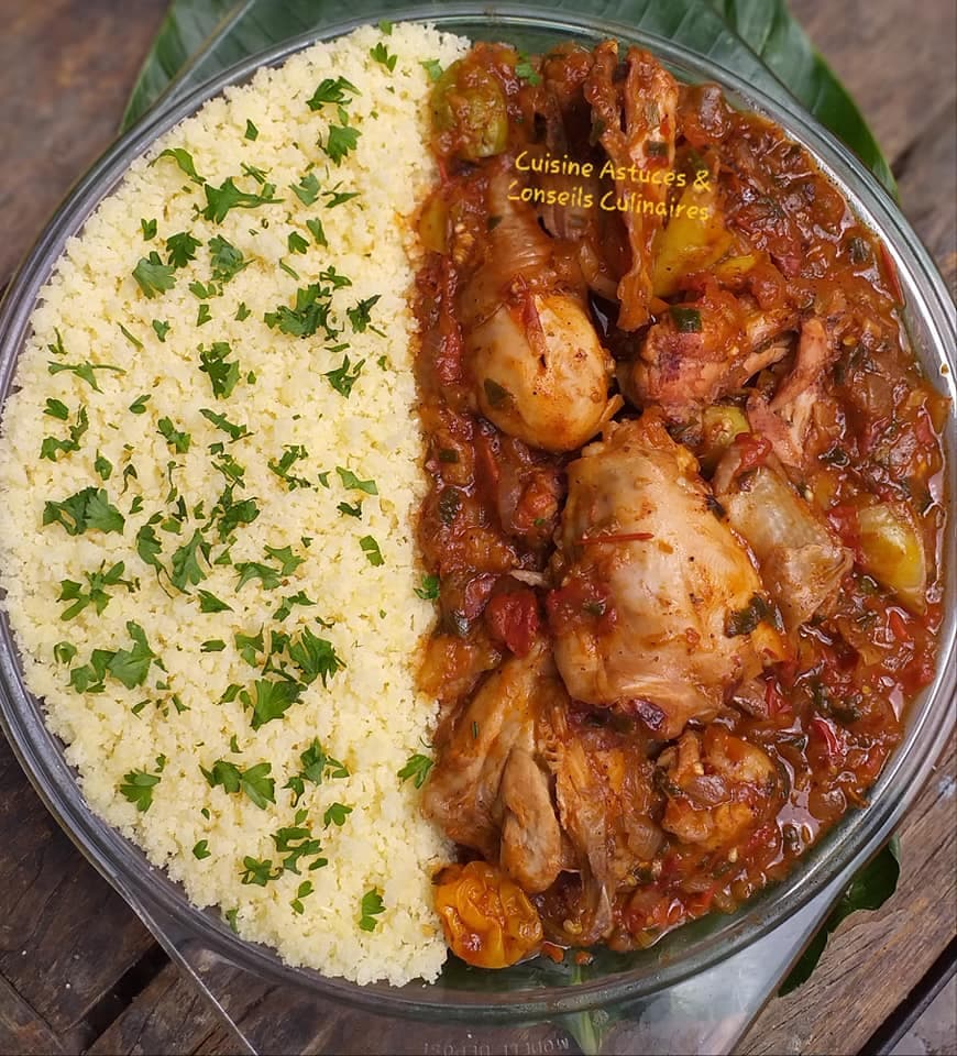 Attiéké kadjénou de poulet