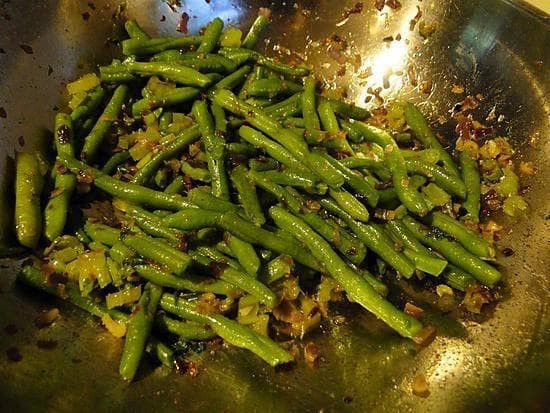 Haricots verts sautés à l’huile d’olive