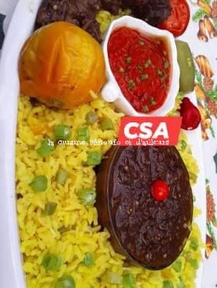 Riz au curcuma à la pâte de soumara