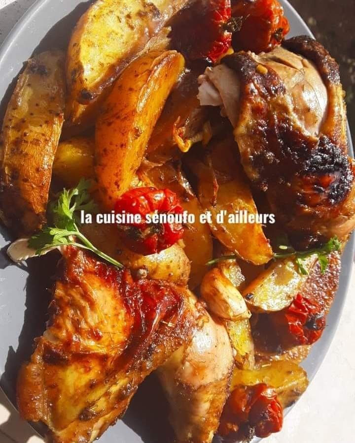 Cuisses de poulet et pommes de terre au four