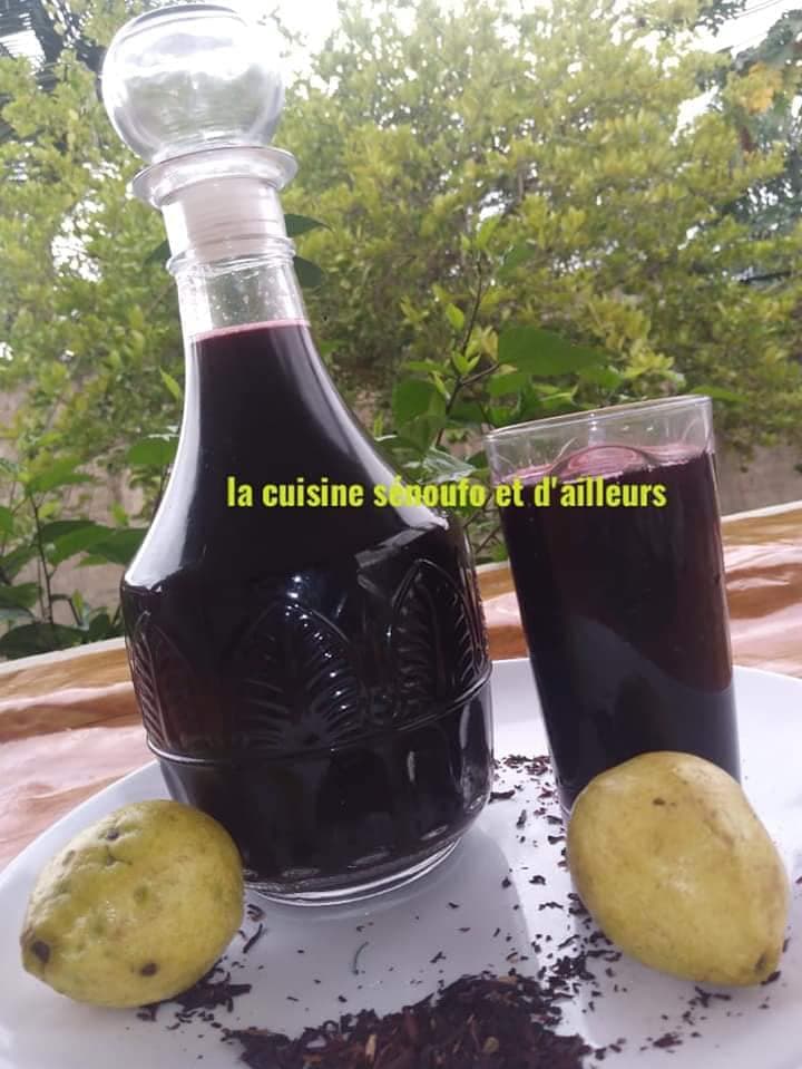Jus de bissap aux goyaves.