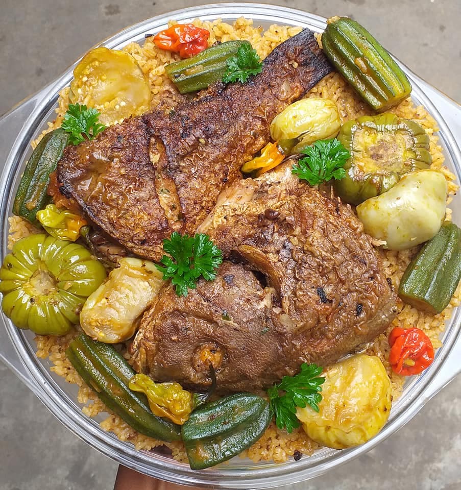 Riz au Soumara et poisson revisité