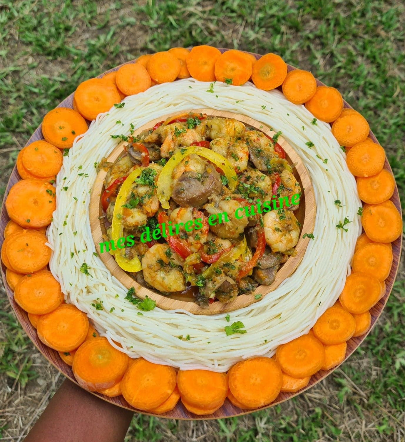 Crevettes et champignons de Paris