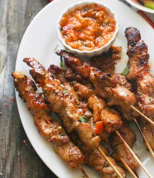 Brochettes de poulet marinées au Peri-Peri