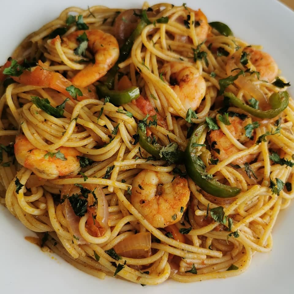 Spaghetti aux crevettes