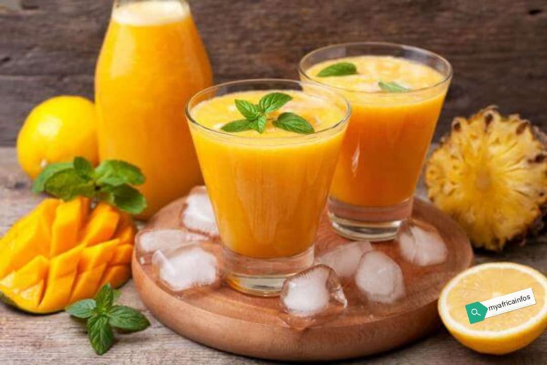 Jus de mangue glacé