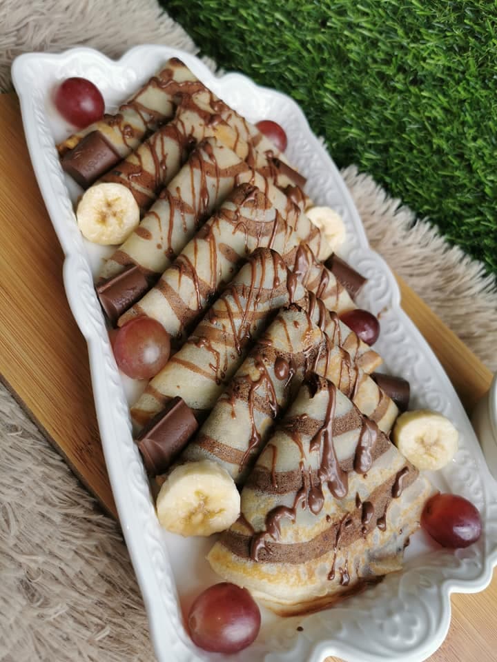 Crêpes zébrées au chocolat😋