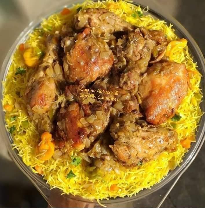 Vermicelles au curry et au Poulet