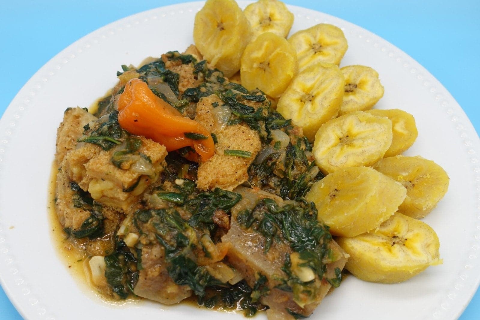 Des tripes aux épinards.