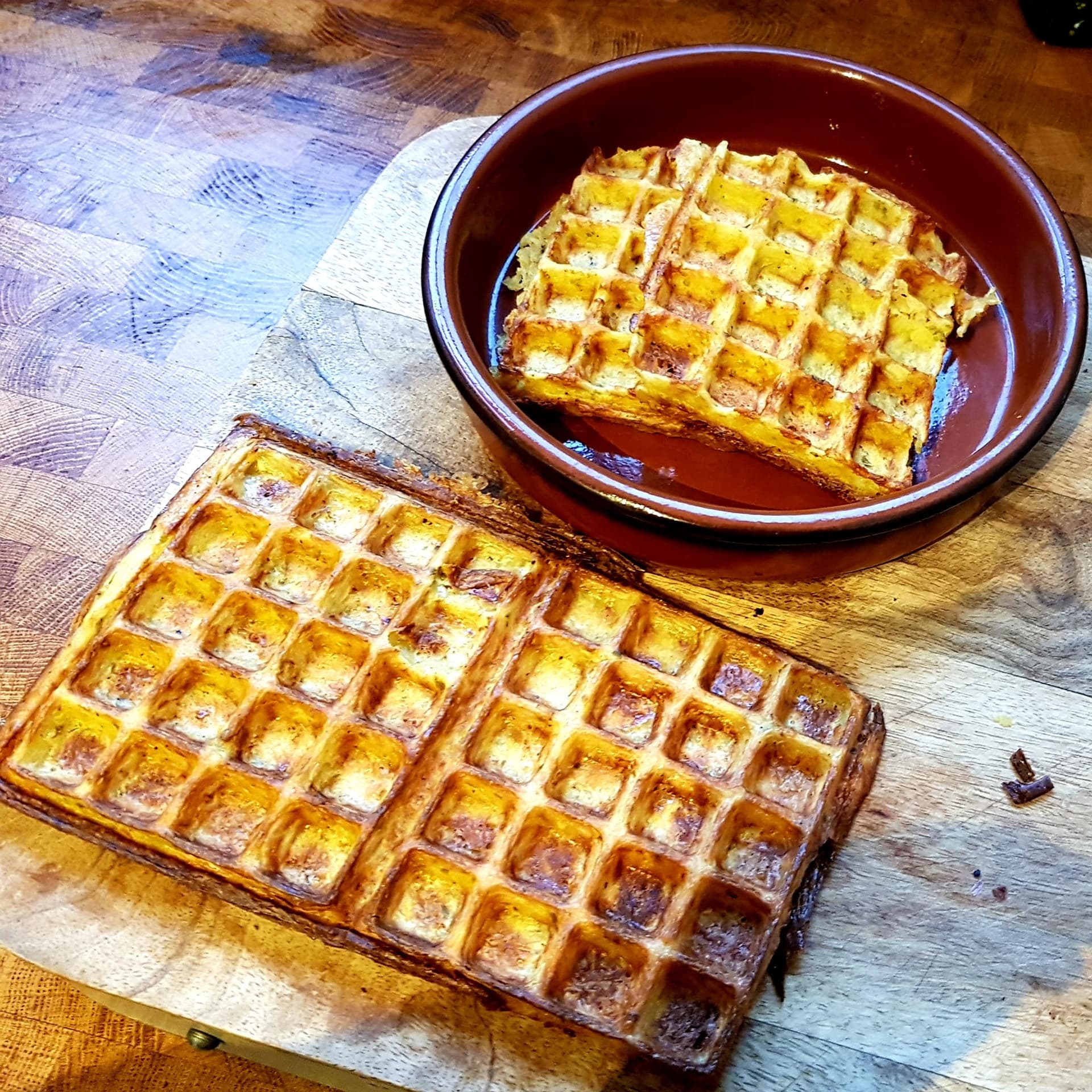 Gaufre de pommes de terre au mascarpone