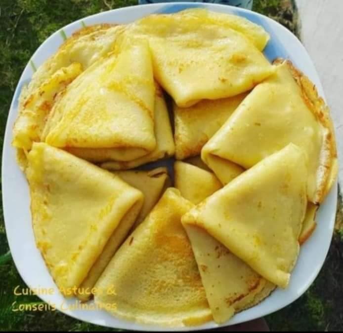 Crêpe au lait en poudre.