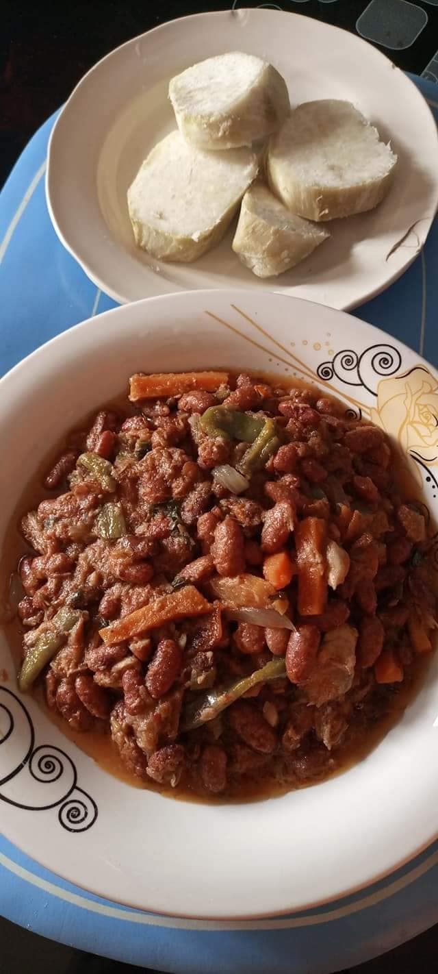 Haricot au maquereau haché