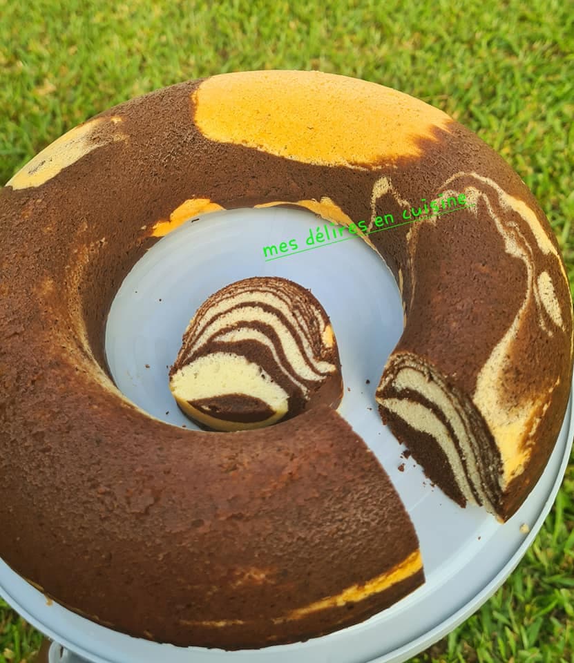 Gâteau marbré à la vanille