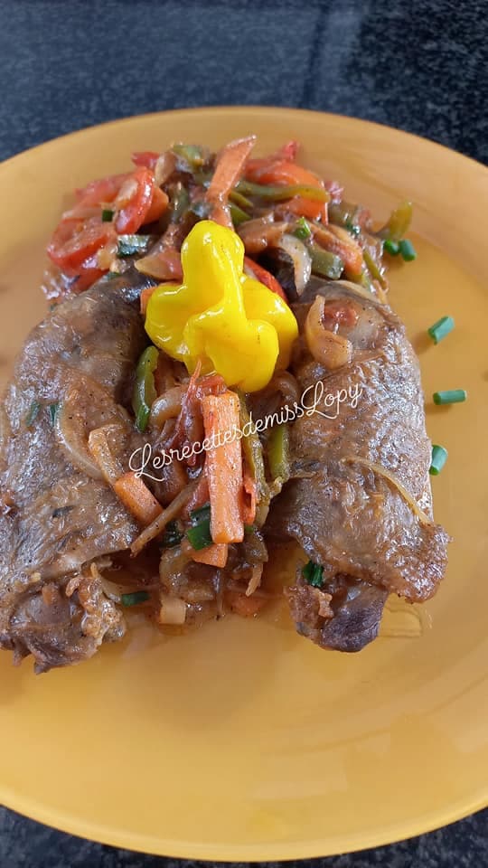 Pintade sautée aux 02 poivrons