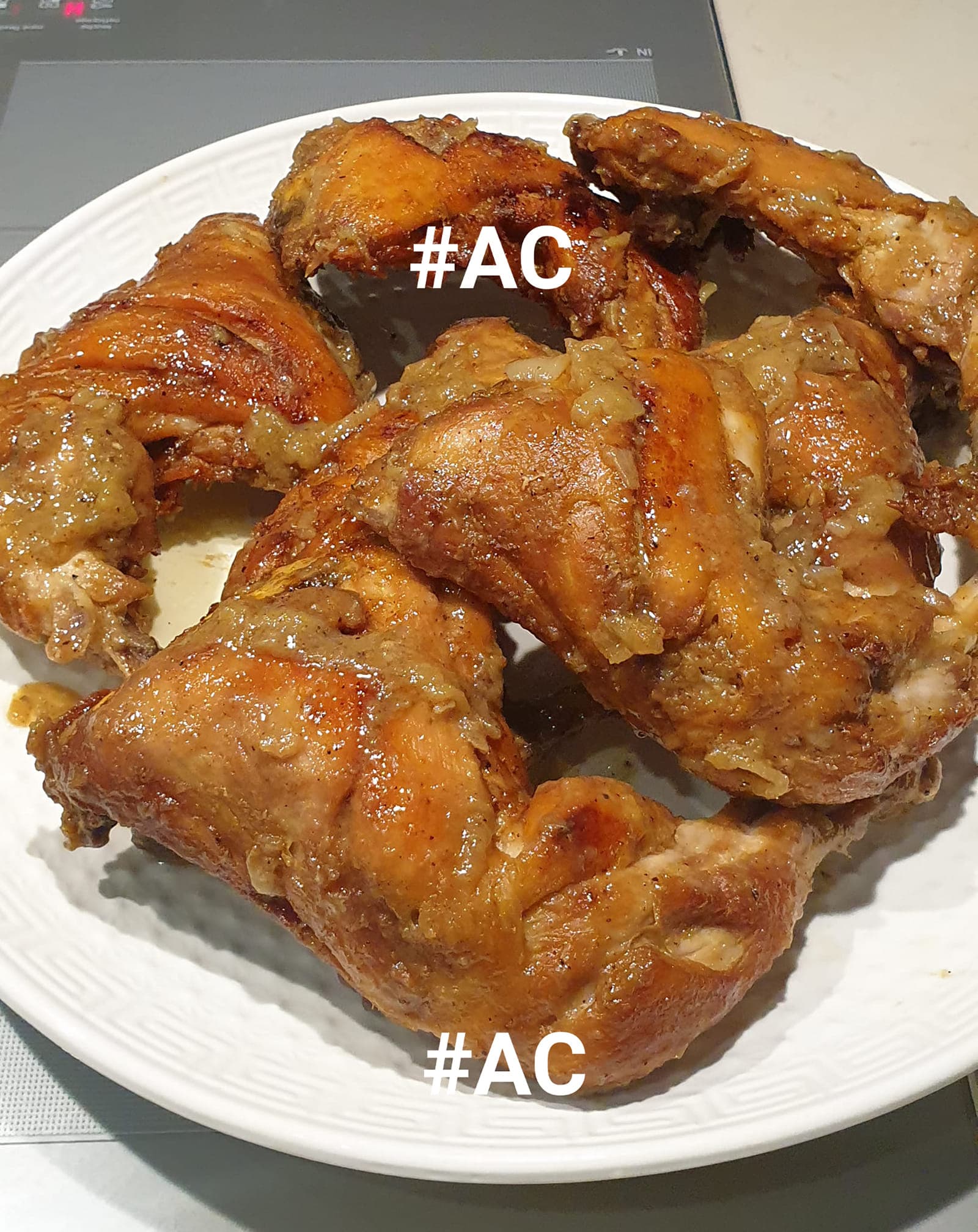 Des cuisses de poulet frites