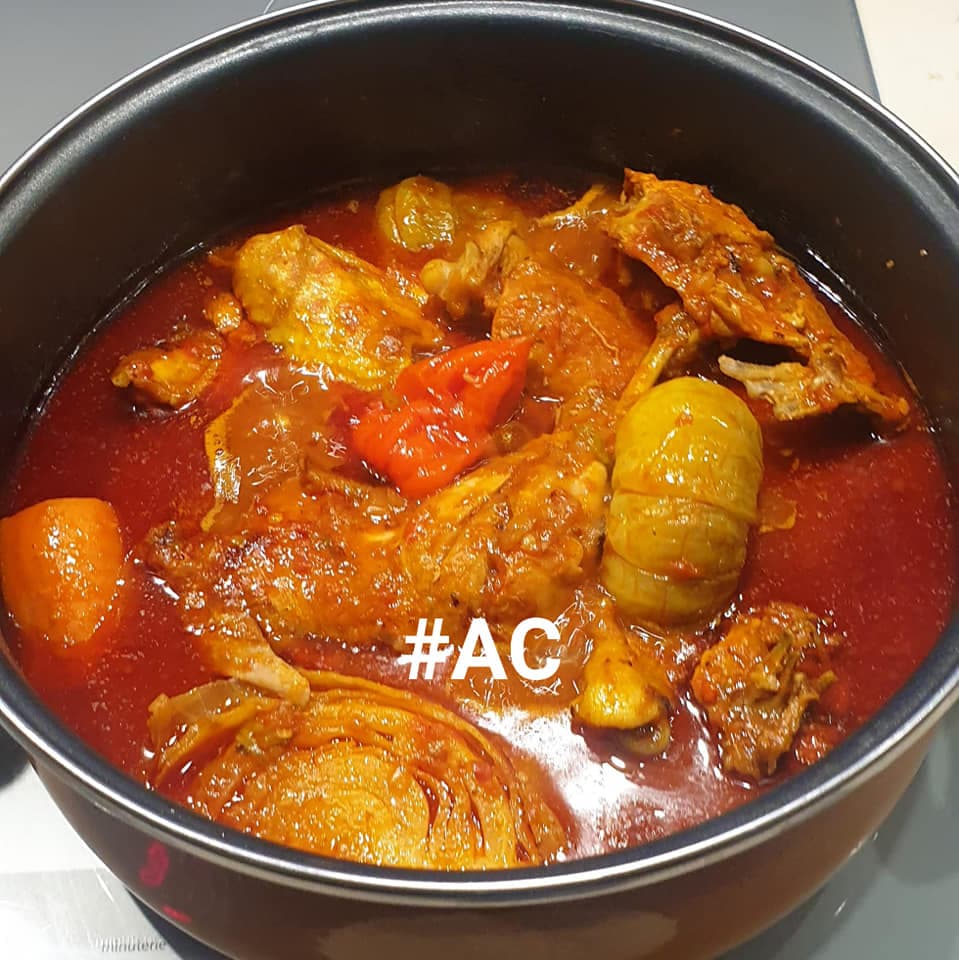 poulet sauce à l’huile rouge