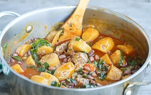 Pantains aux haricots.