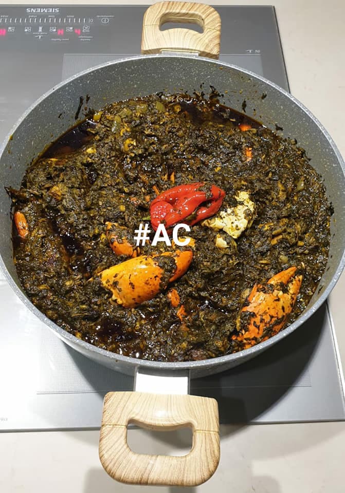 Sauce feuilles (épinards et gombos)