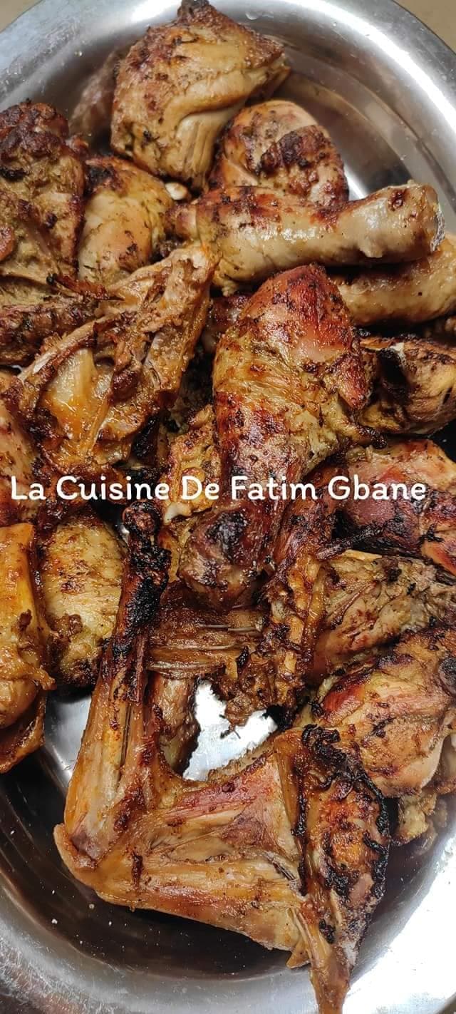 Du poulet braisé à la persillade