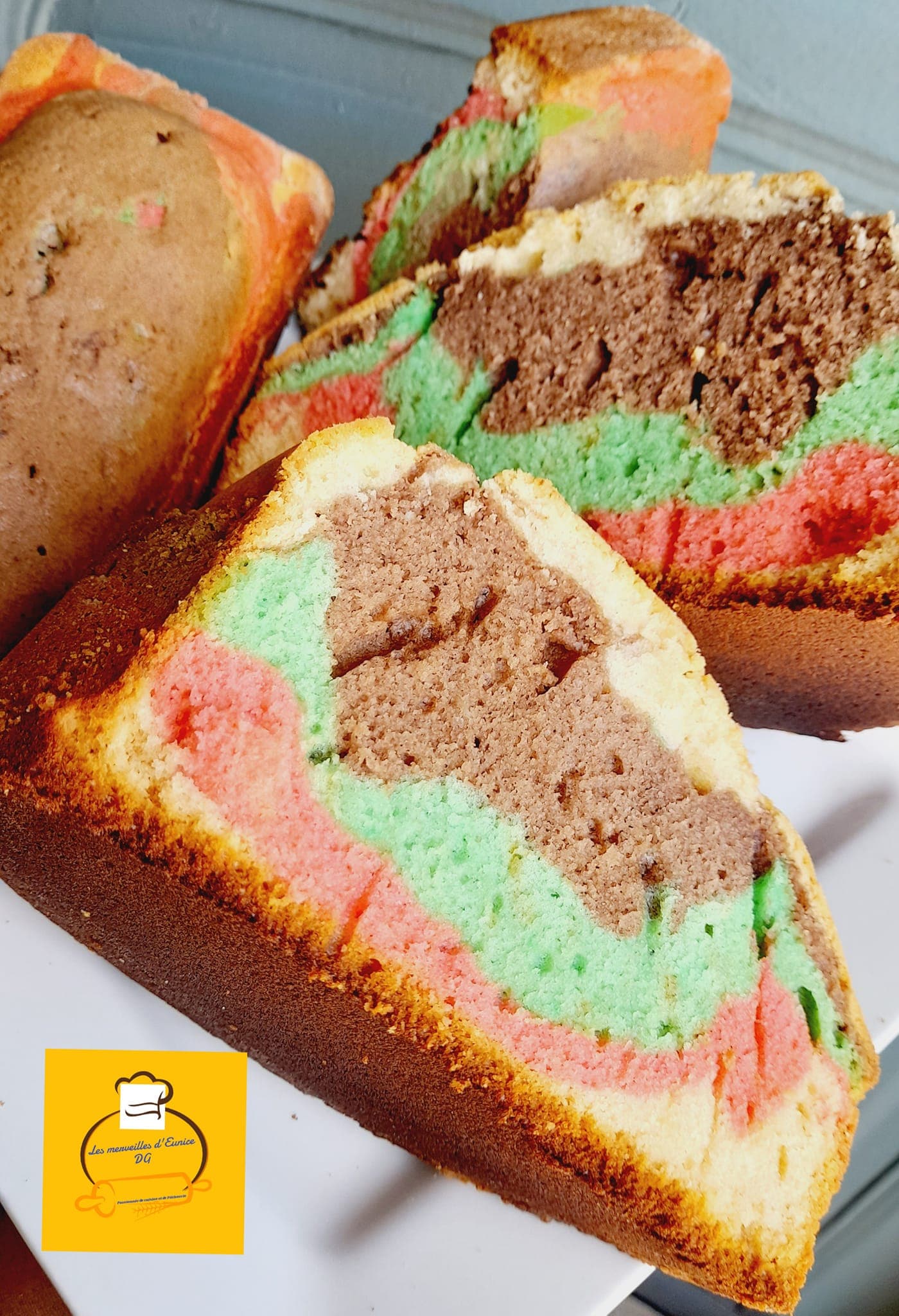 Cake marbré aux quatre saveurs : recette gourmande