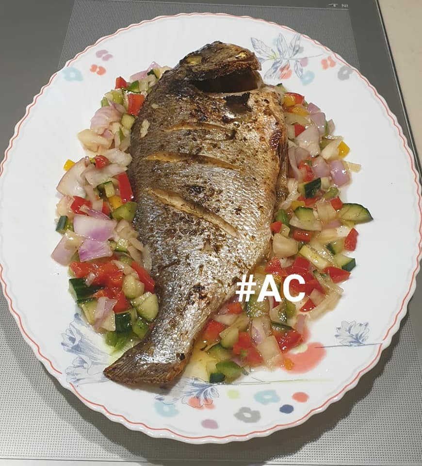 Attiéké avec poisson braisé 😋