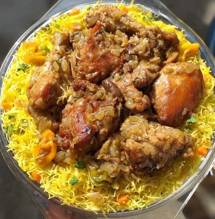 Vermicelles au curry et poulet