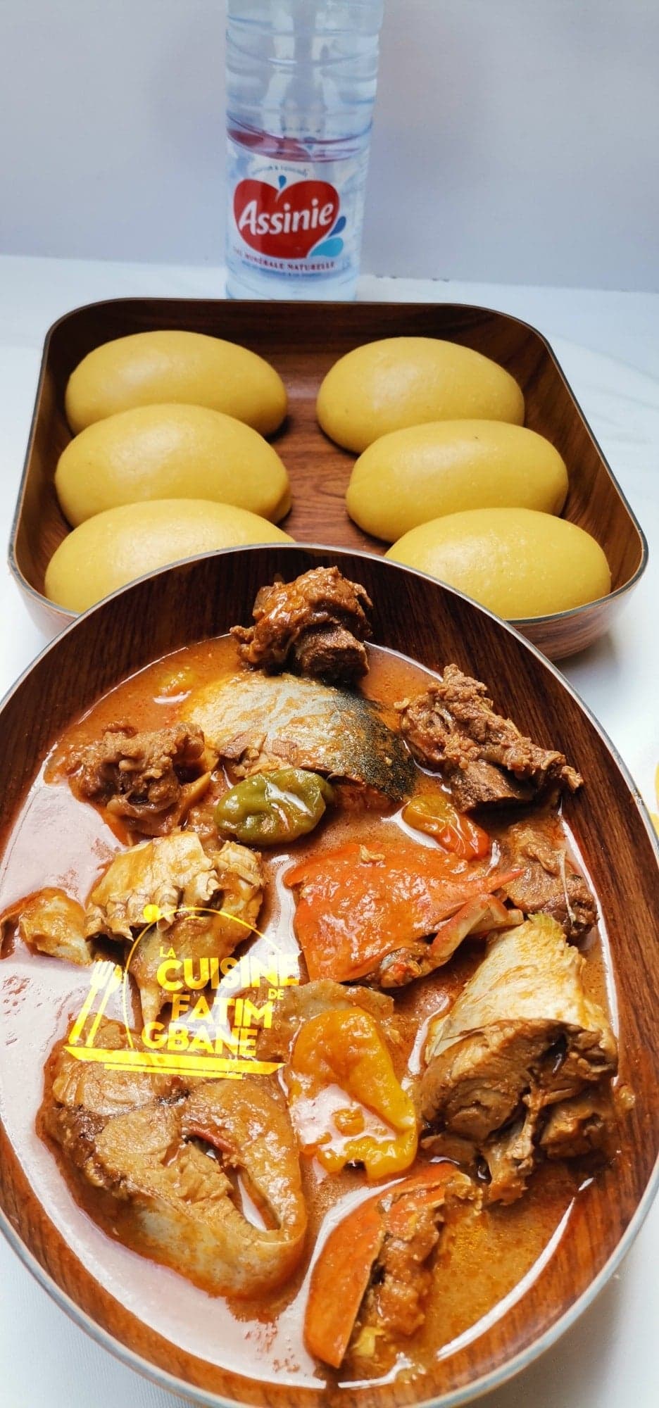 Foutou à la sauce aubergine