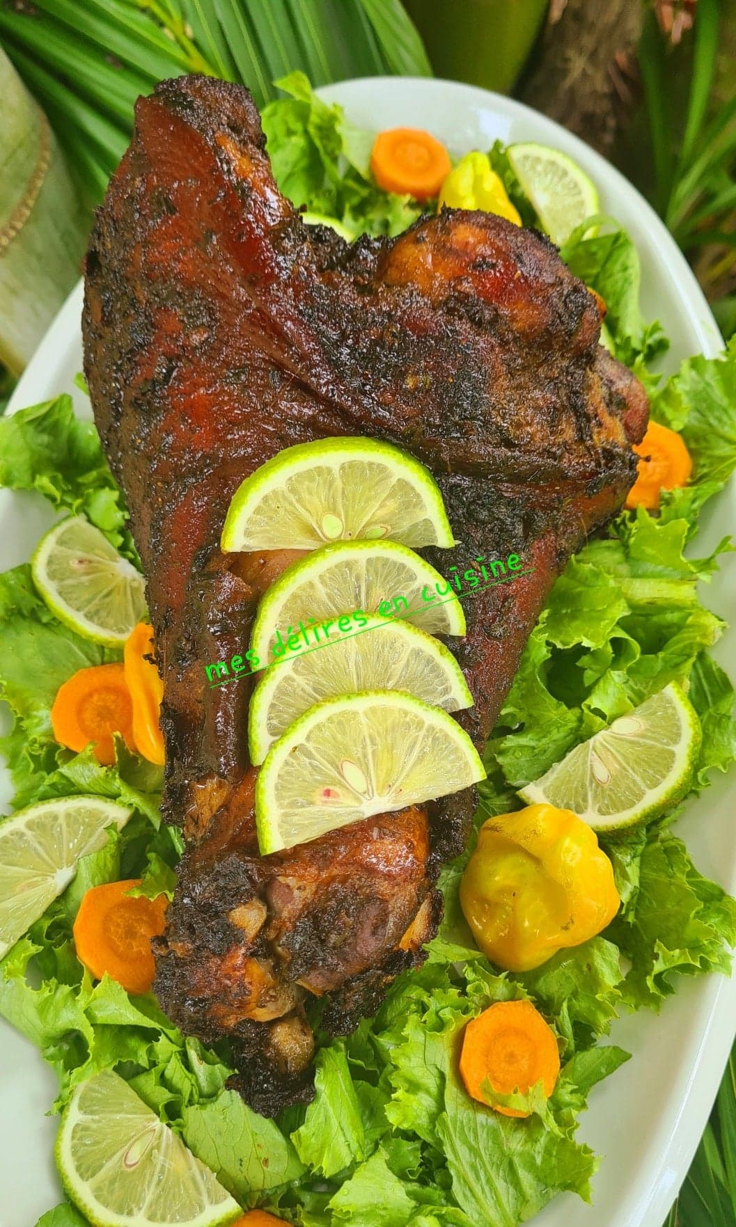 Croustillant gigot mariné au four