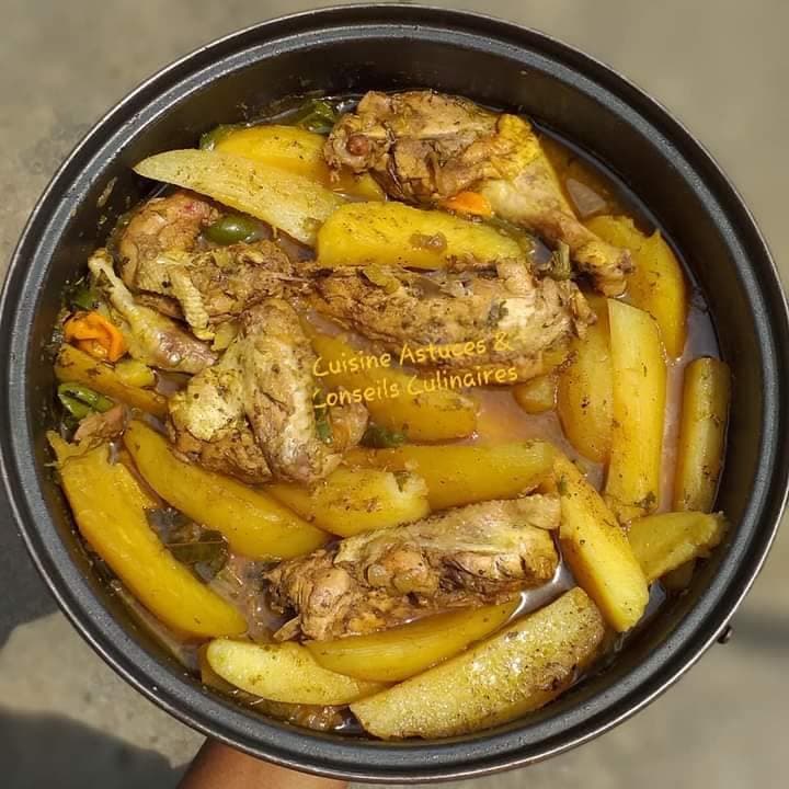 Poulet et pommes de terre au curry