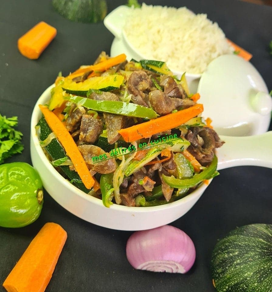 Sauté de rognons de boeuf aux petits légumes