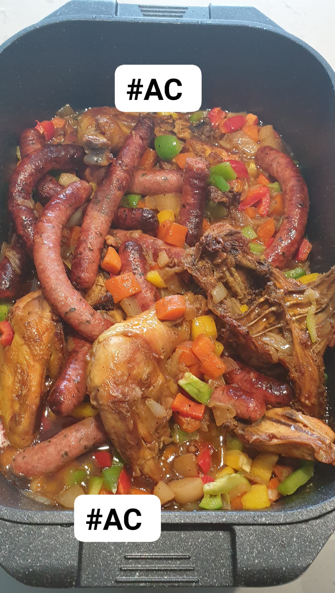 Sauté de poulet aux saucisses