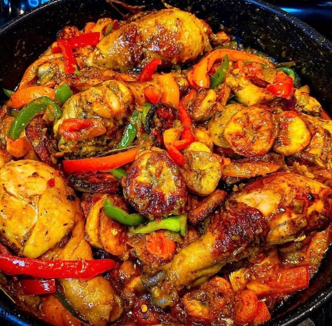 Poulet dg aux plantains mûrs