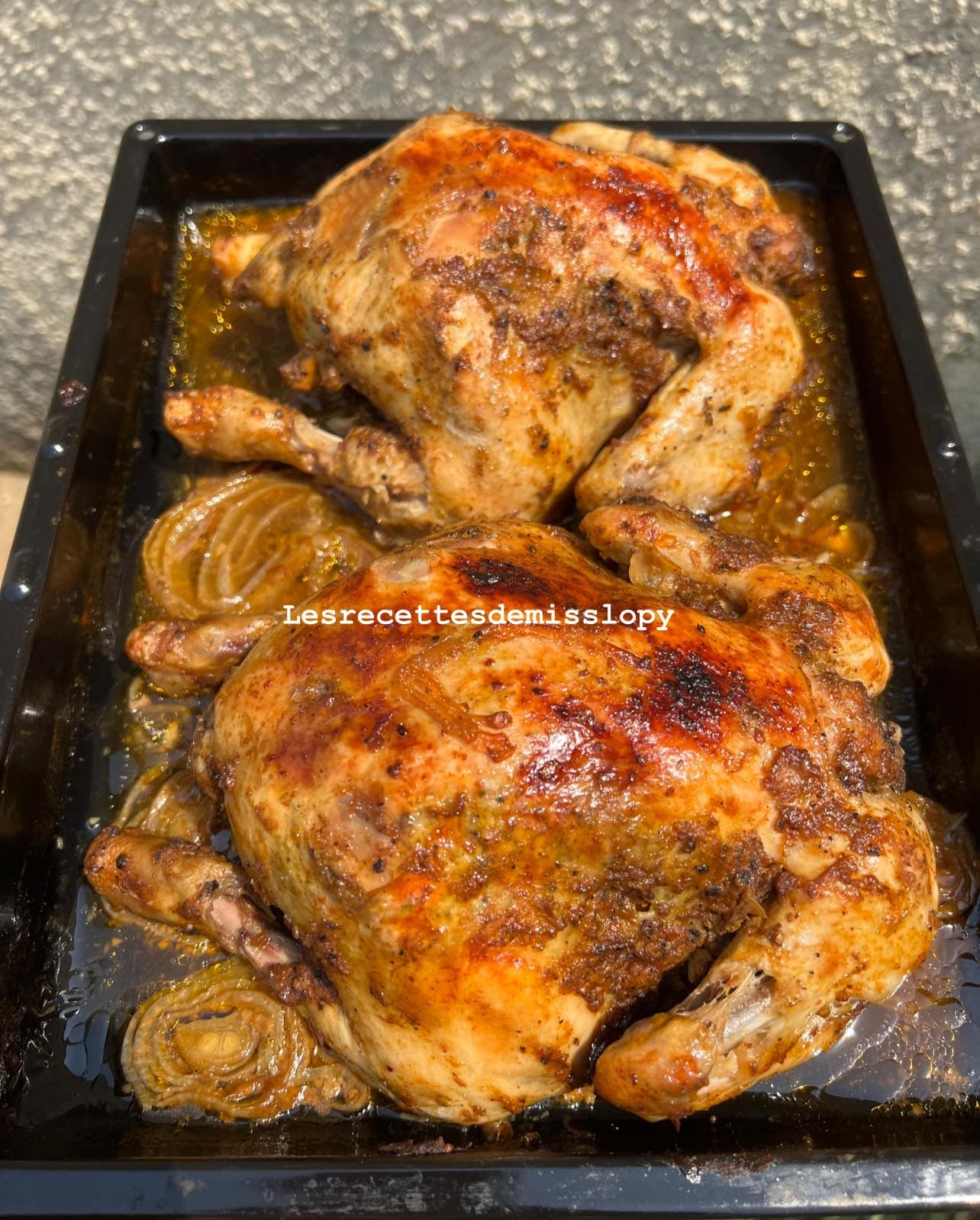 Marinade à la tomate pour mes 2 poulets rôtis au four :