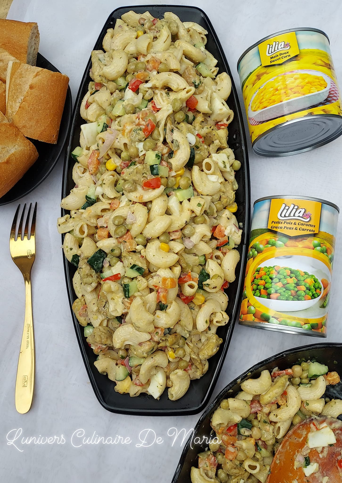 Salade de macaroni aux légumes Lilia et au poulet