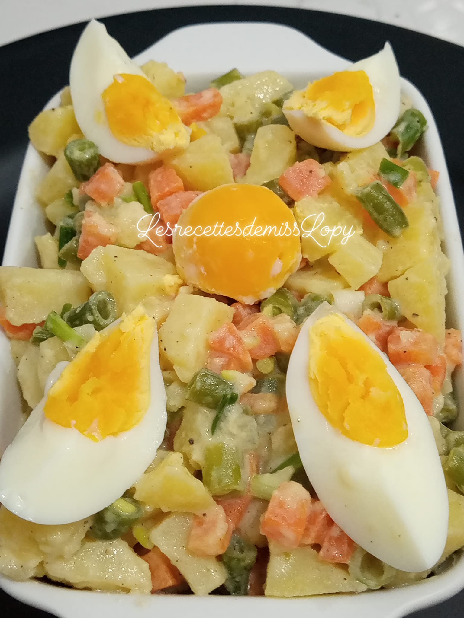 Macédoine aux oeufs durs