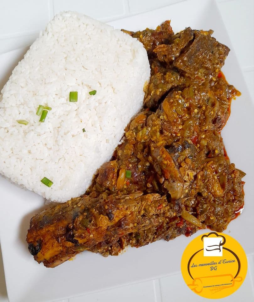 Gombo et aubergine violet grillés