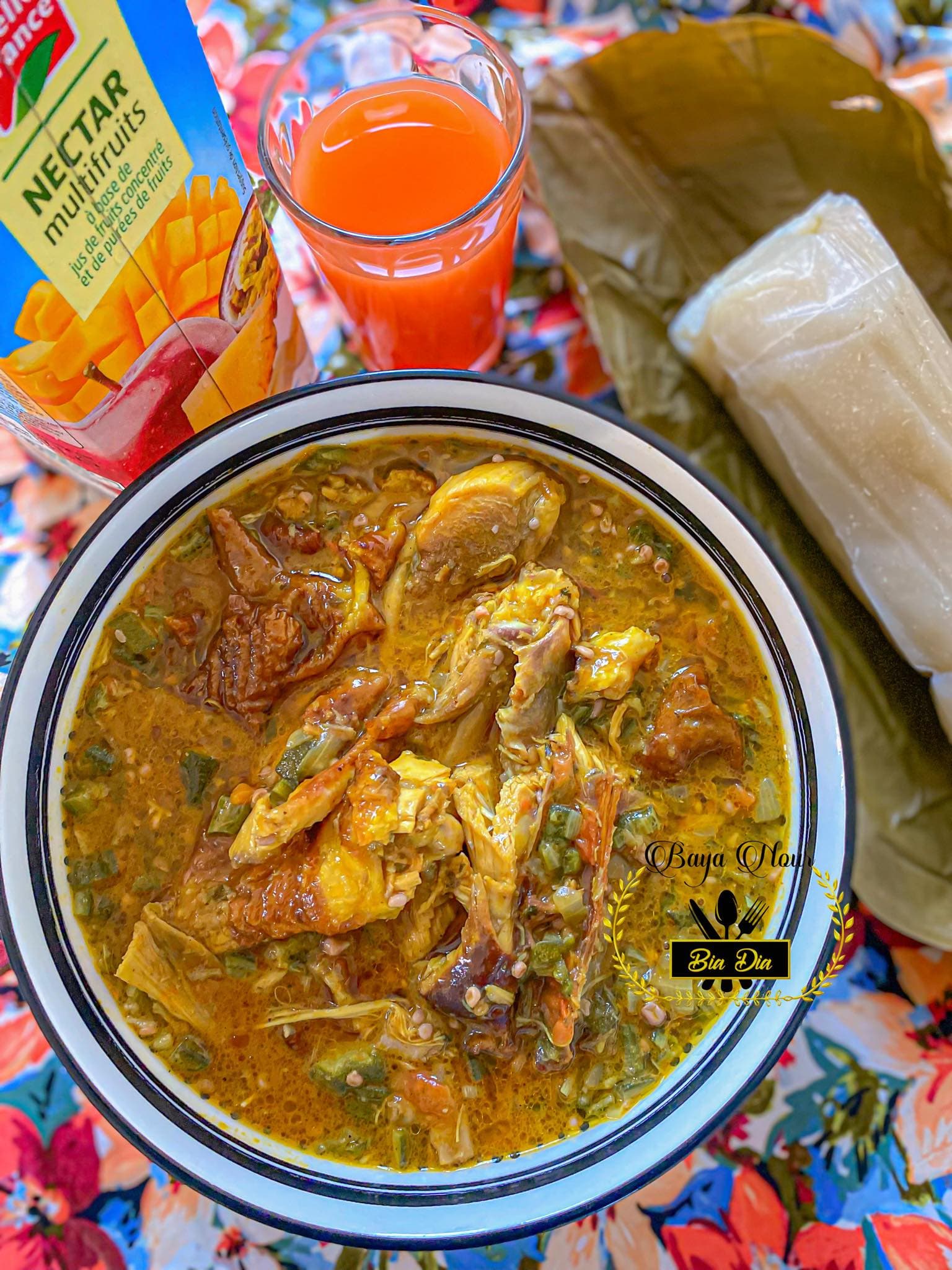 Poulet fumé sauce gombo : recette