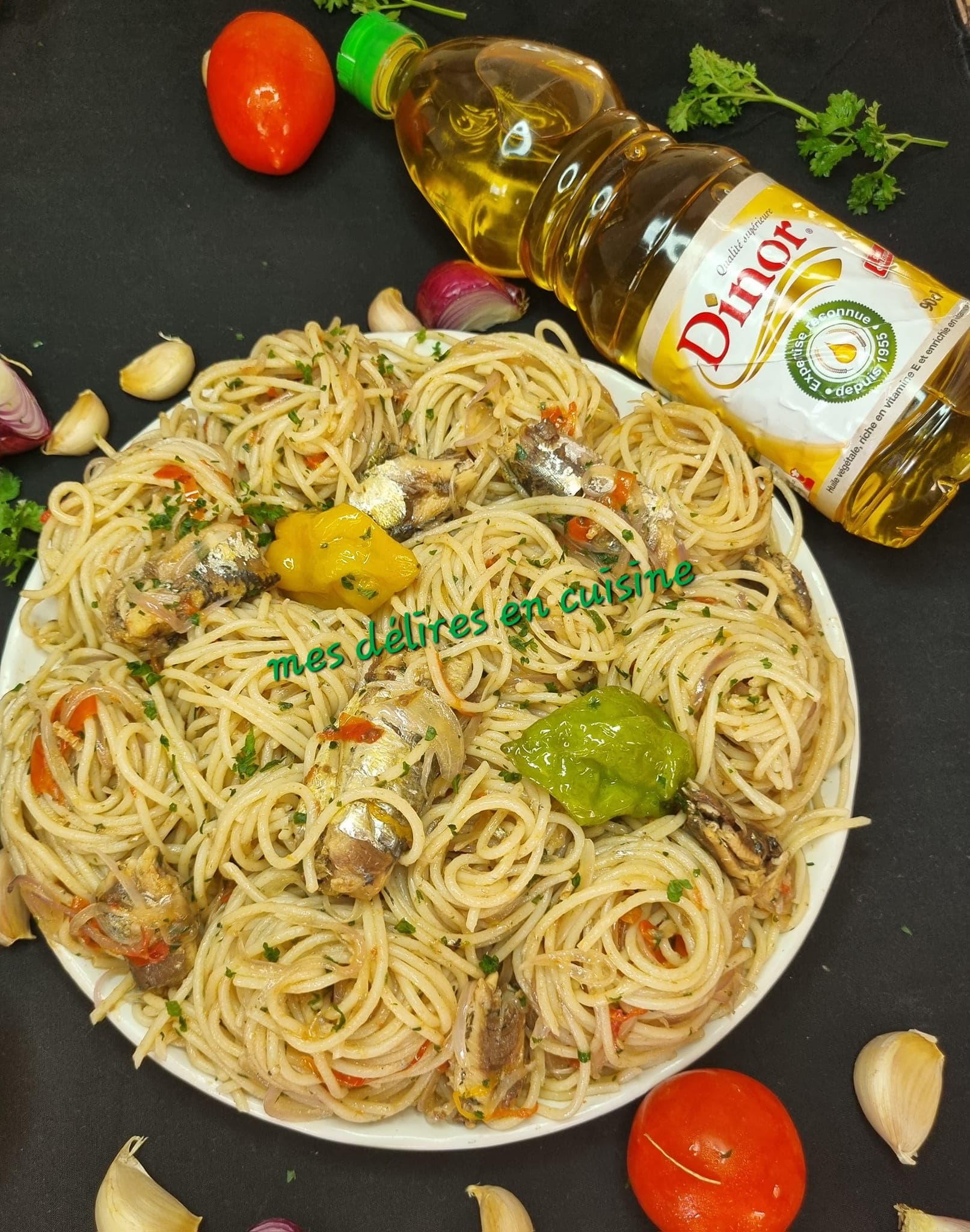 Spaguetti sauté à la sardine