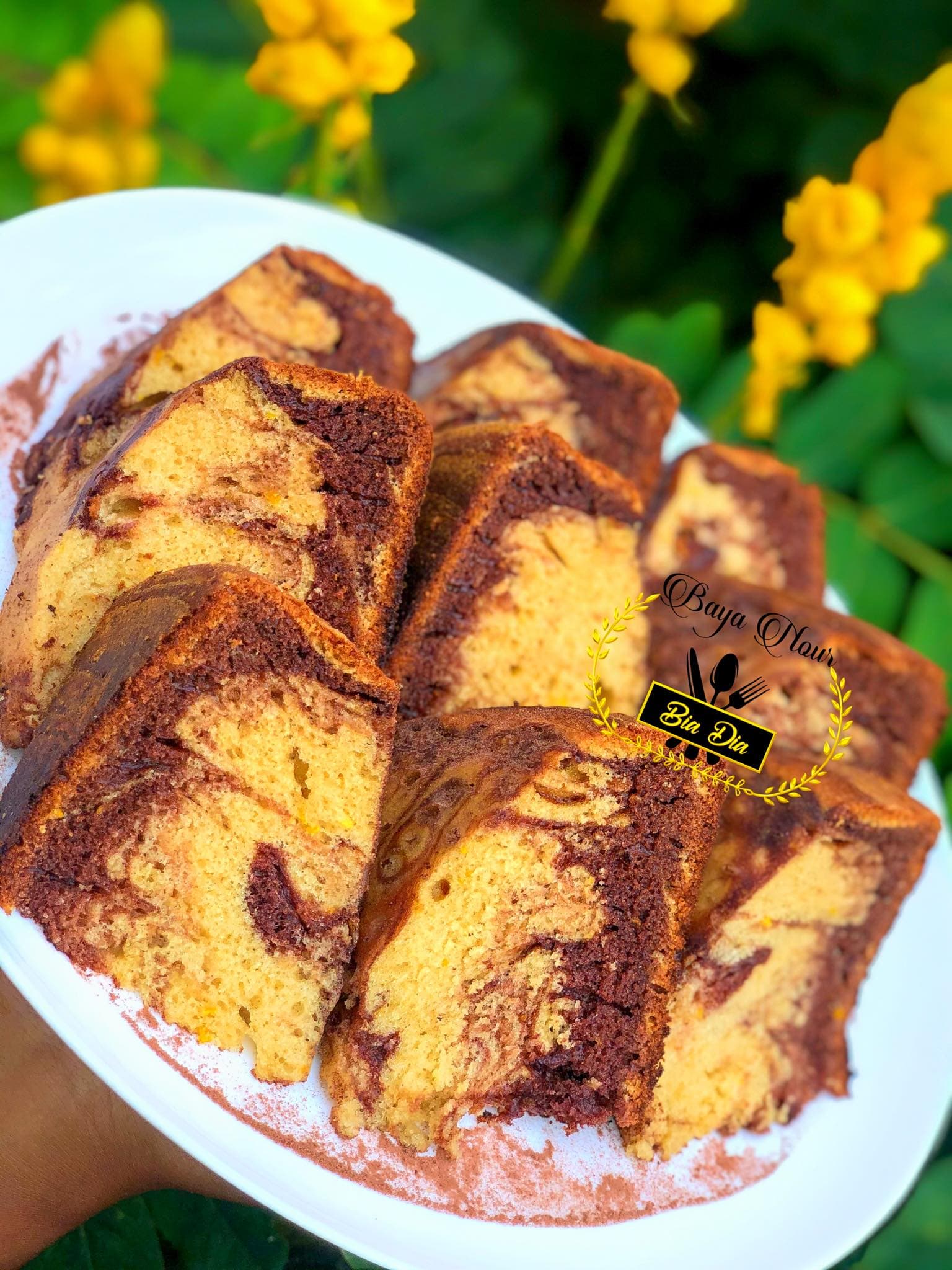 Gâteau marbré orange sans four : recette