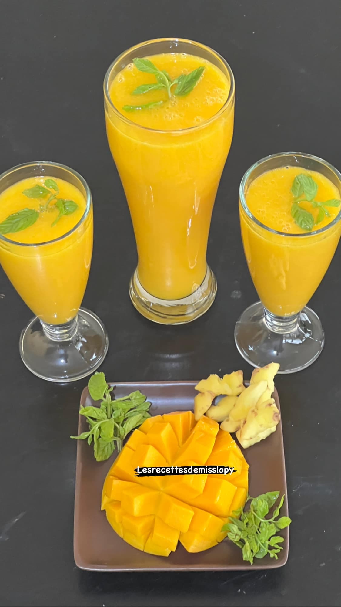 Jus de mangue au gingembre : recette fraîche
